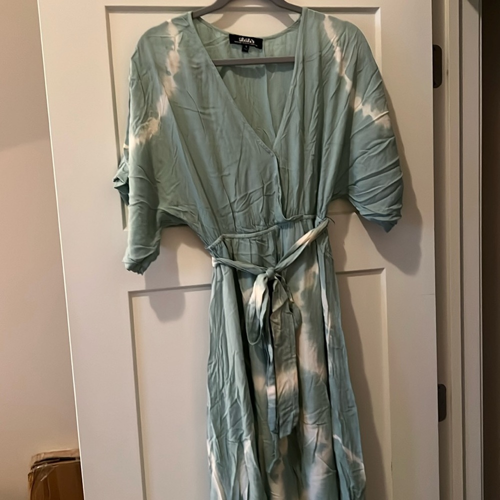 Tie dye full length dress